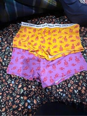 NWOT 2 Pack Rock Lobster Boxer Briefs/Boyshorts - Yellow & Purple